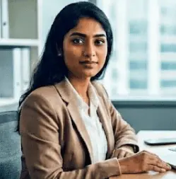 Female business leader portrait for biography publication