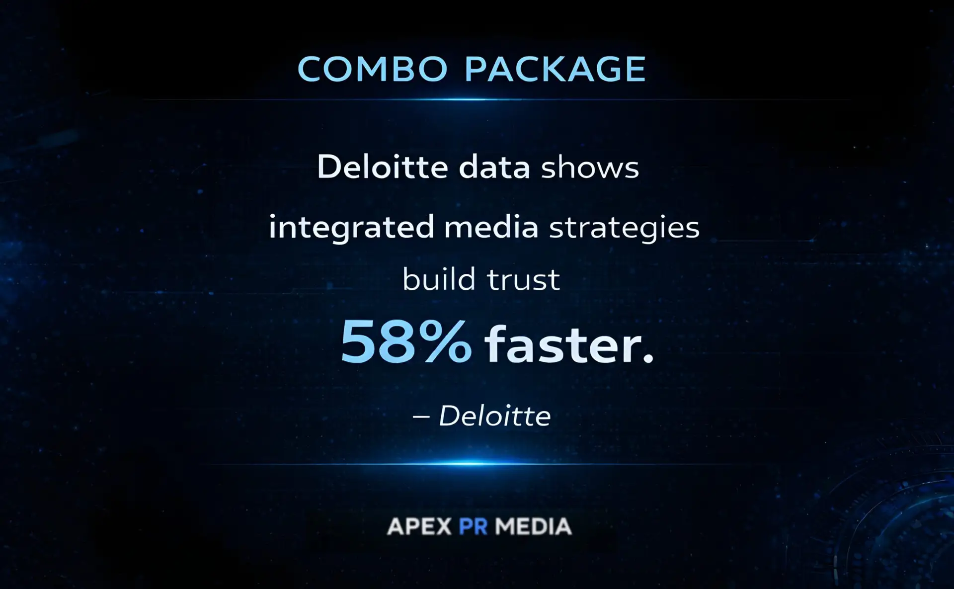 Data showing integrated PR strategy builds trust 58 percent faster