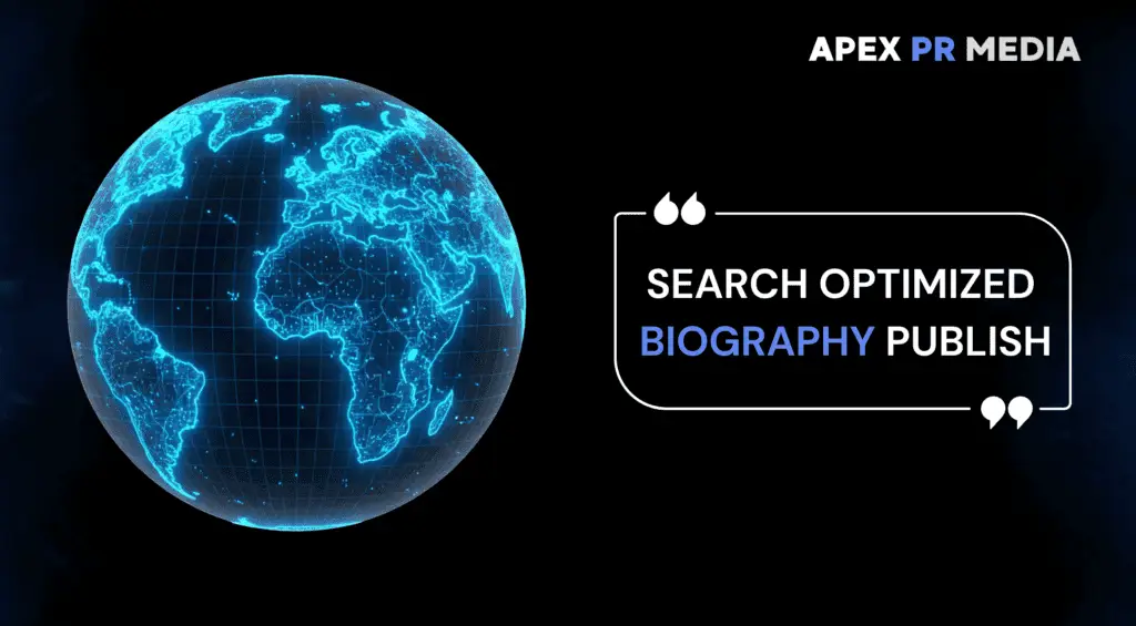 Search optimized biography listing for personal branding